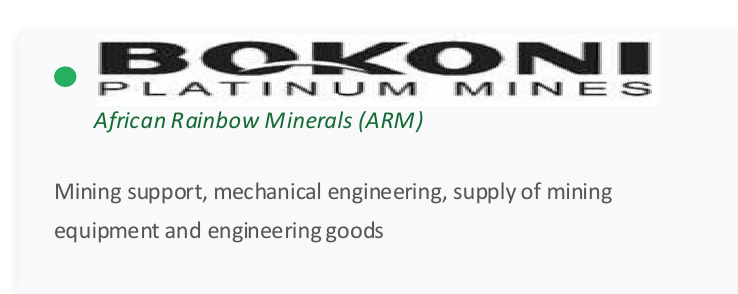 Bokoni Platinum Mines / African Rainbow Minerals
